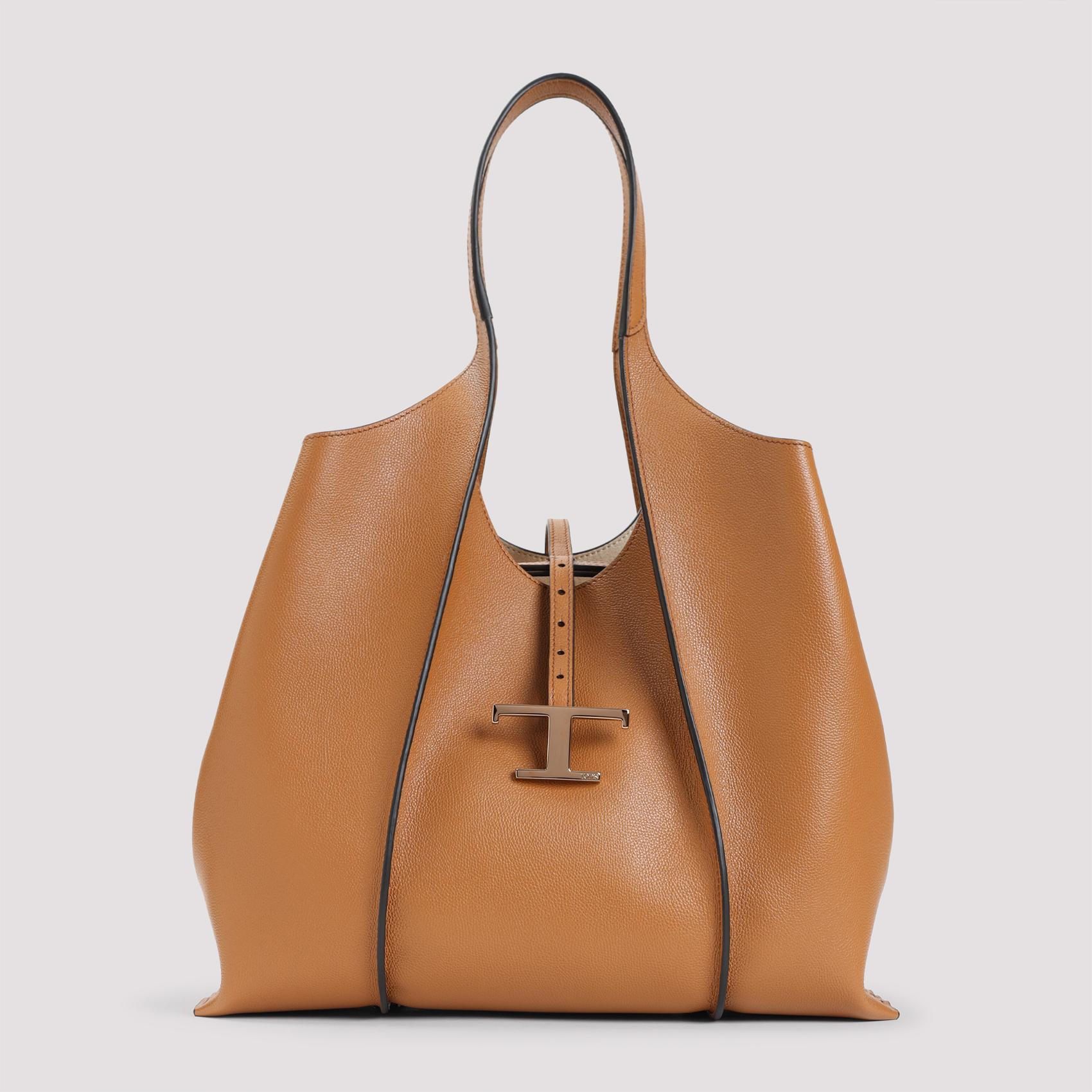tod`s bag brown leather - women
