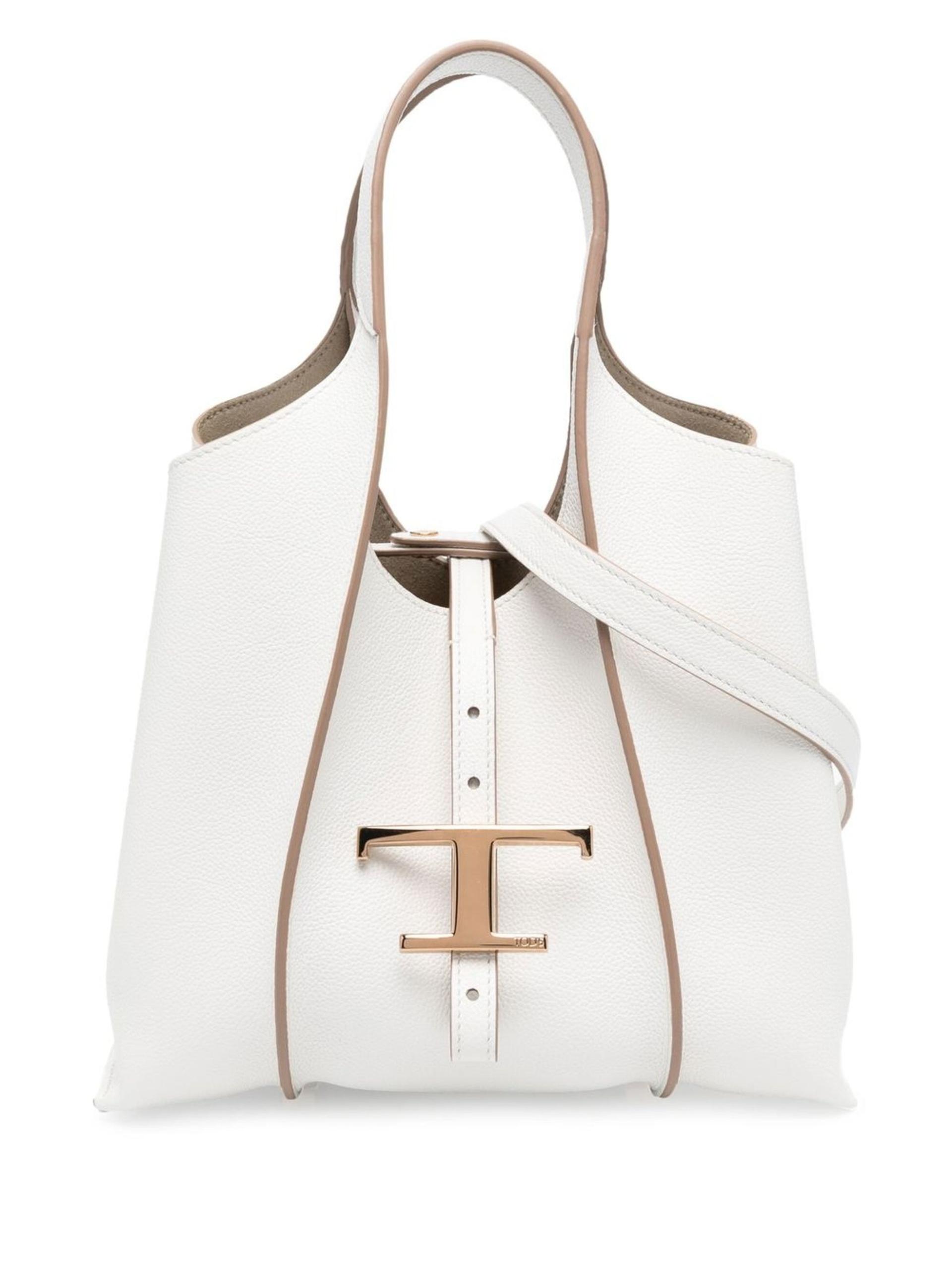 tod`s borsa shopping t timeless nude & neutrals leather - women
