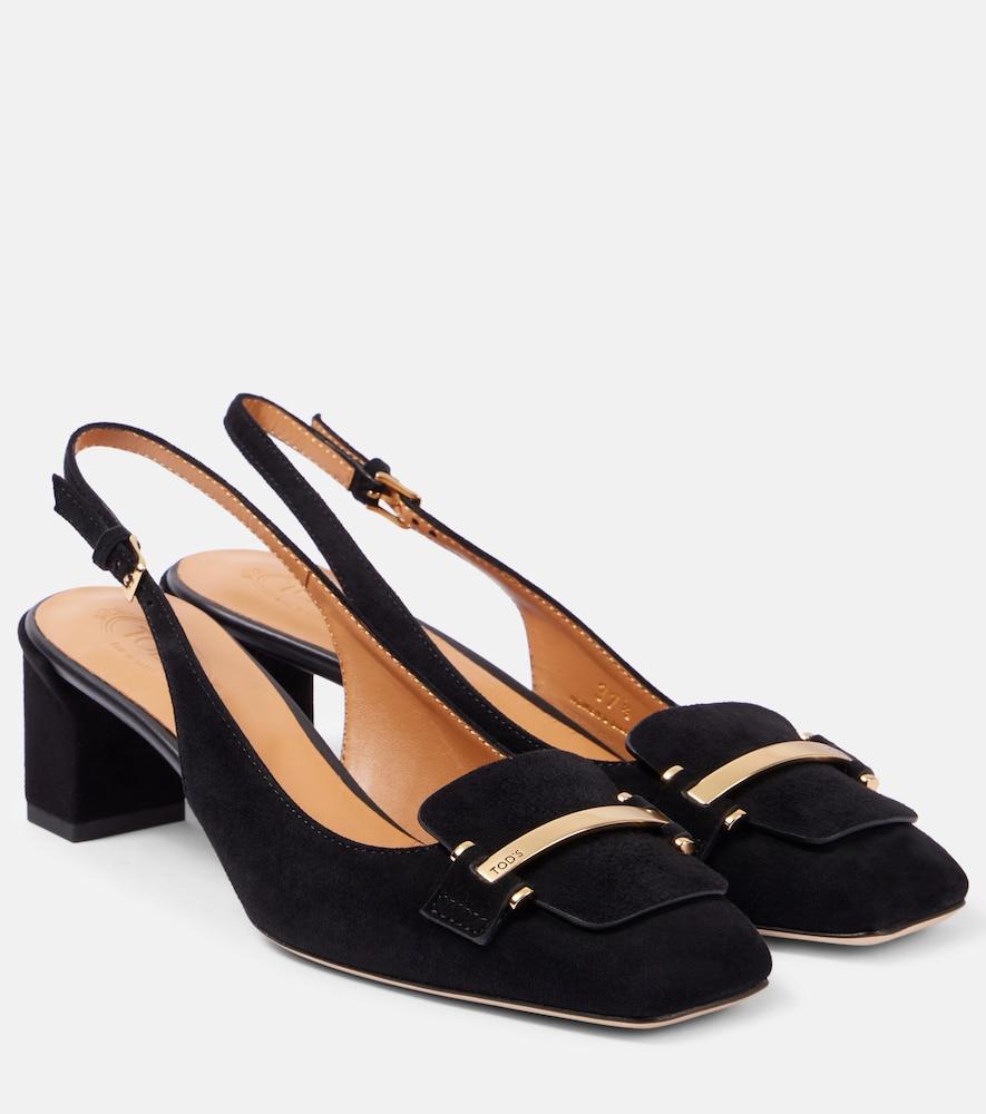 tod's 50 suede slingback pumps