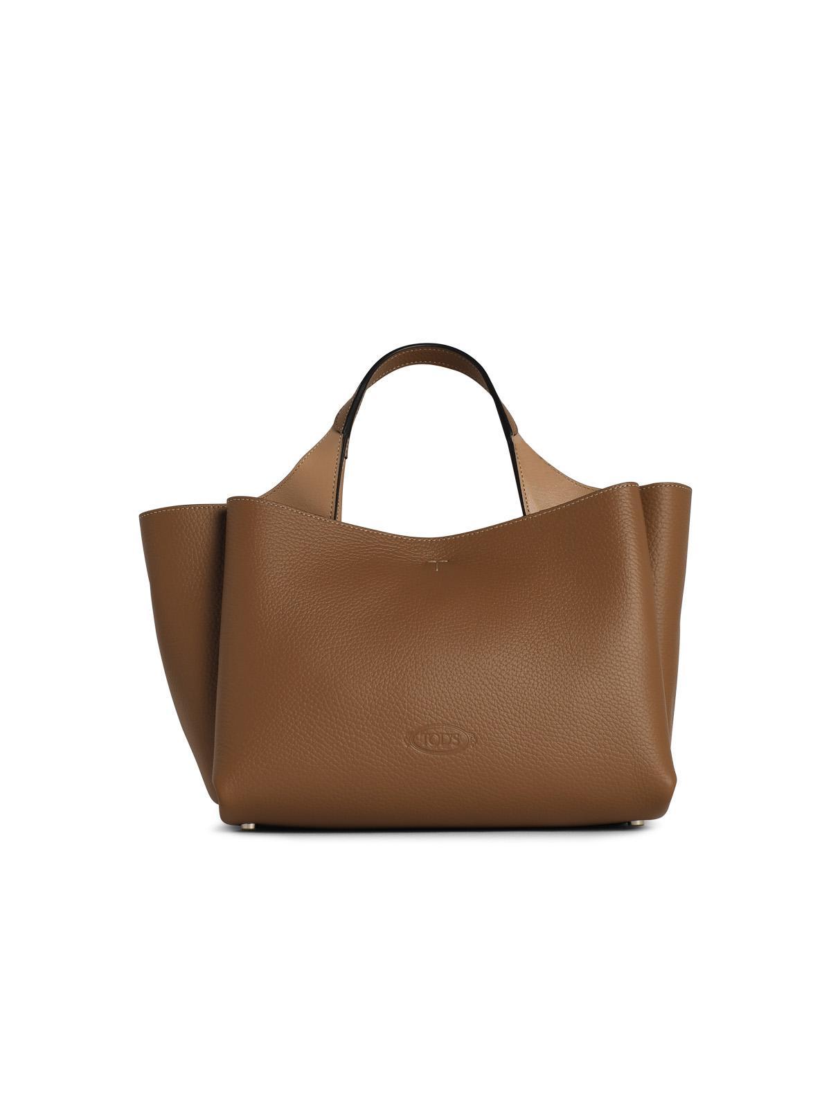 tod's apa small brown leather bag