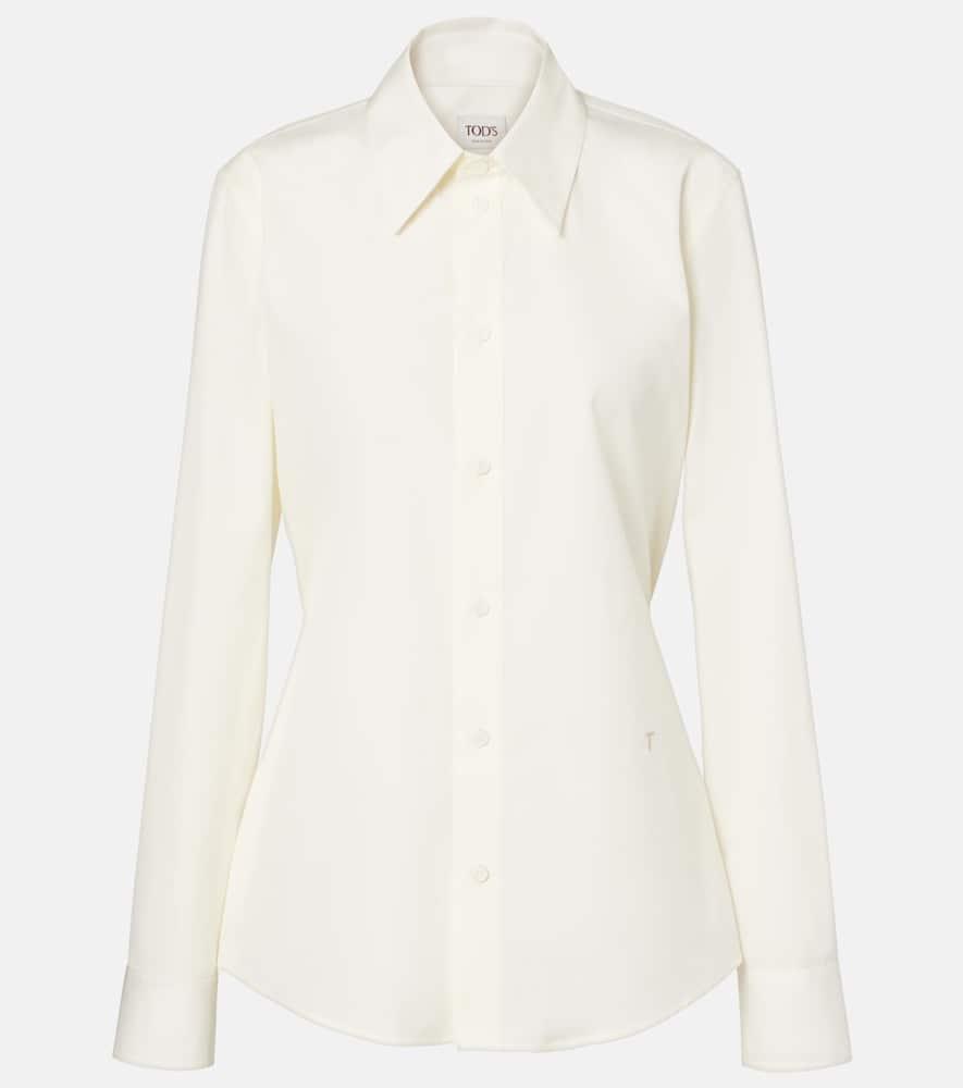 tod's belted cotton poplin shirt