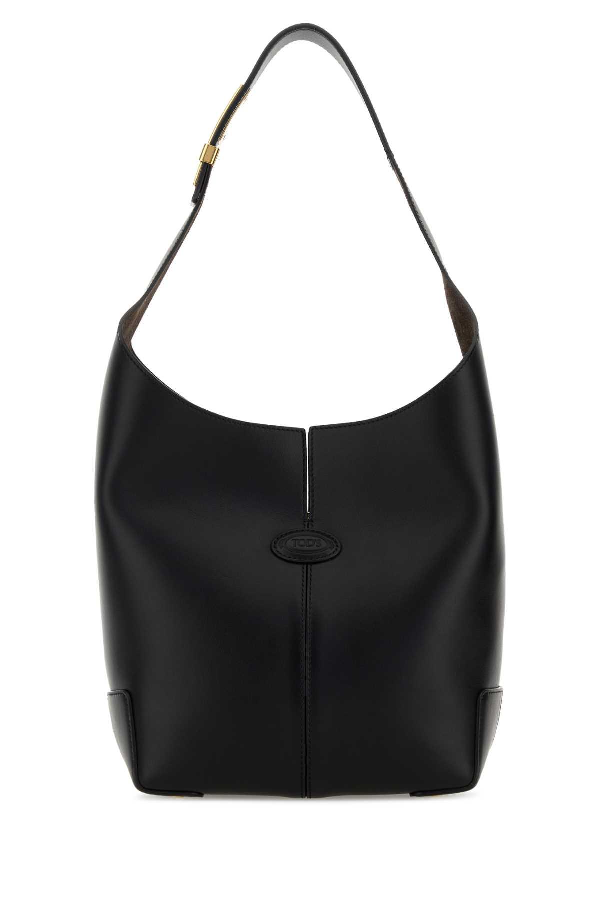 tod's black leather bucket bag