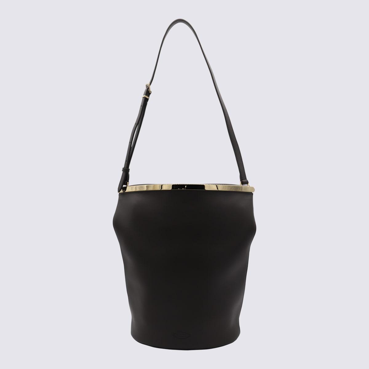 tod's black leather satchel