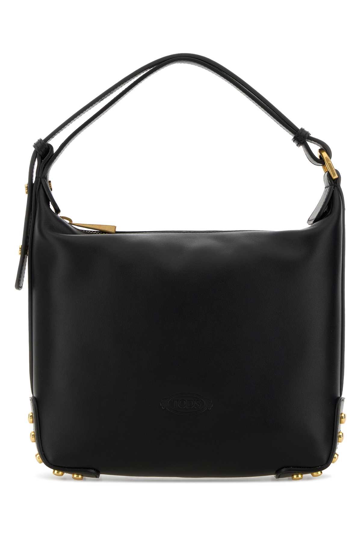 tod's black leather shoulder bag