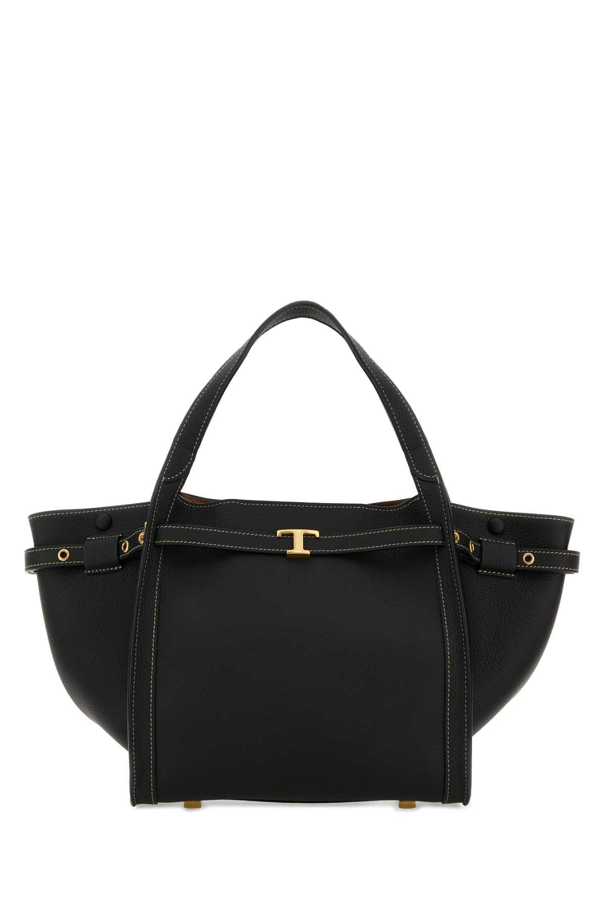 tod's black leather small handbag