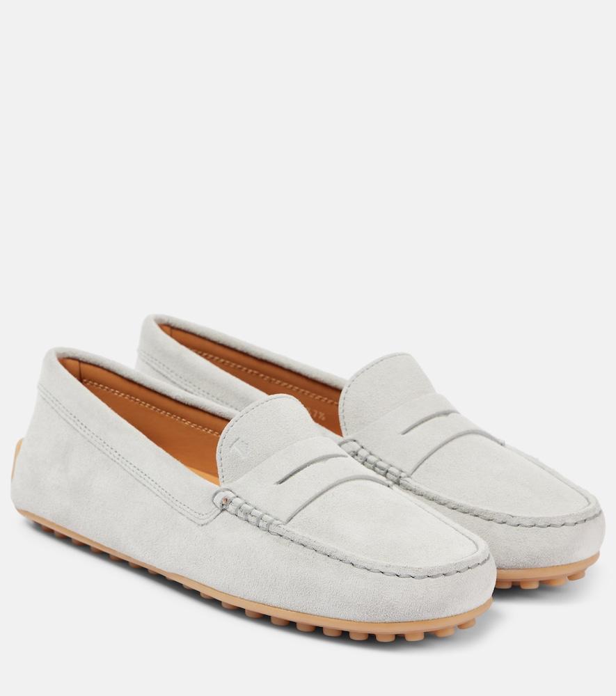 tod's city gommino suede loafers
