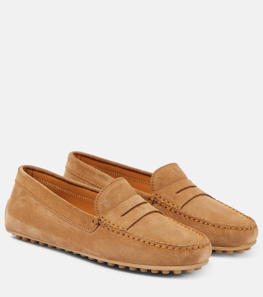 tod's city gommino suede loafers