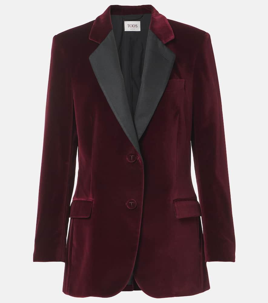 tod's cotton velvet blazer
