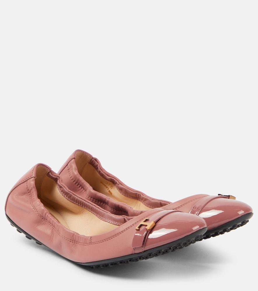 tod's dee leather ballet flats
