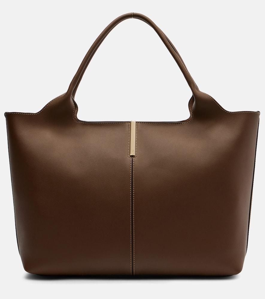 tod's ebr medium leather tote bag