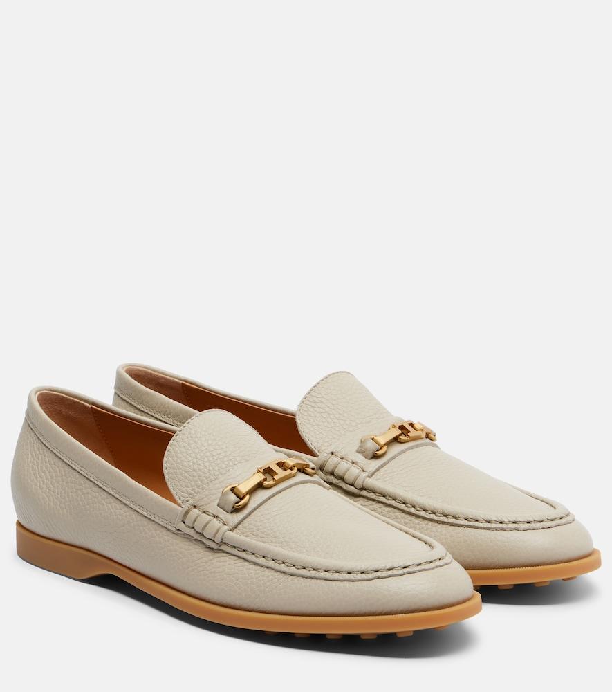 tod's embellished leather loafers