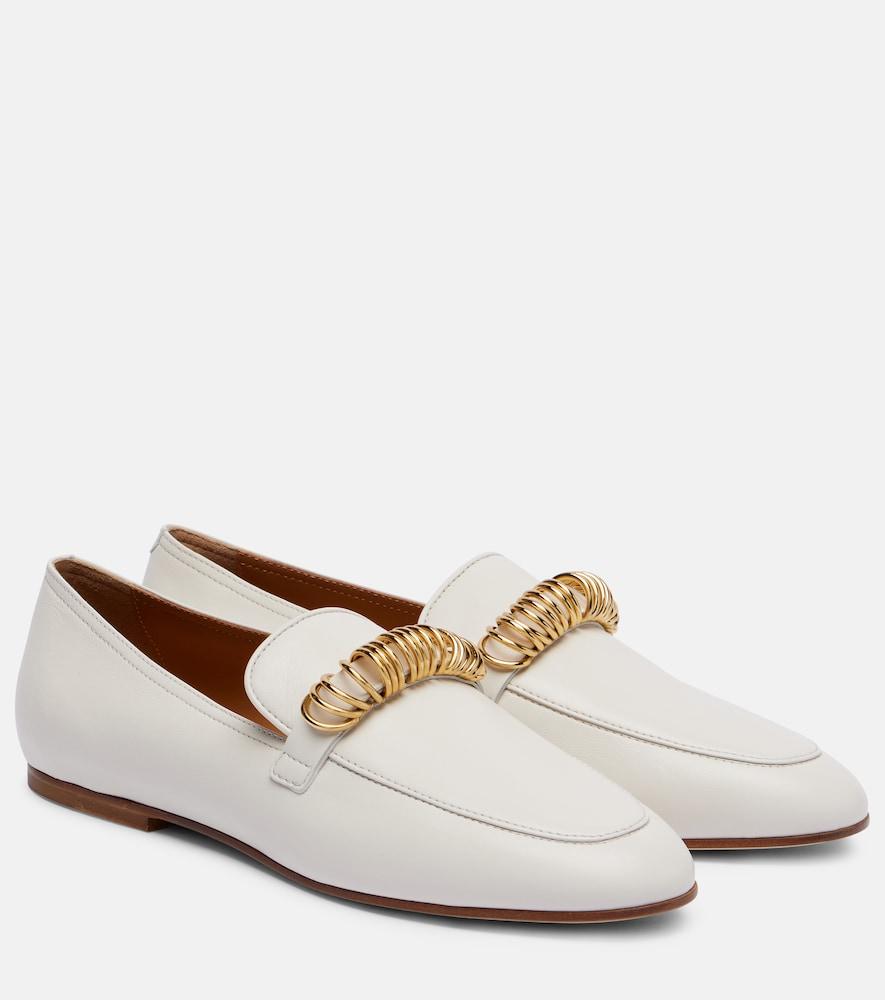 tod's embellished leather loafers