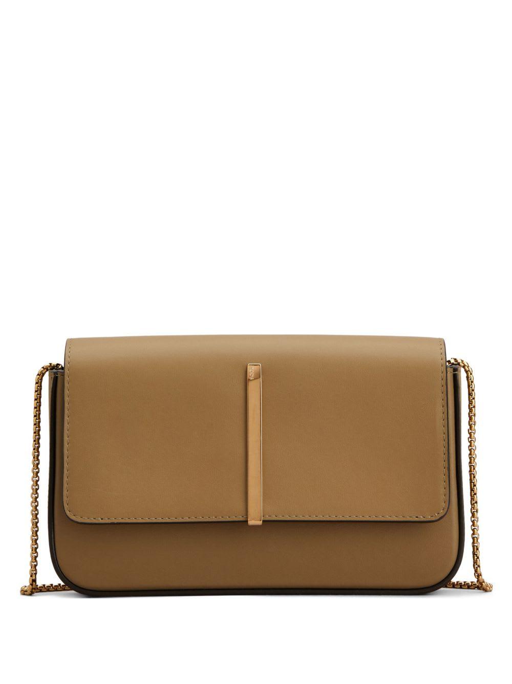 tod's flap leather mini bag