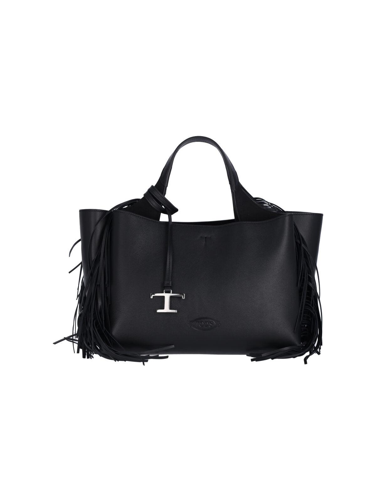 tod's fringed leather handbag