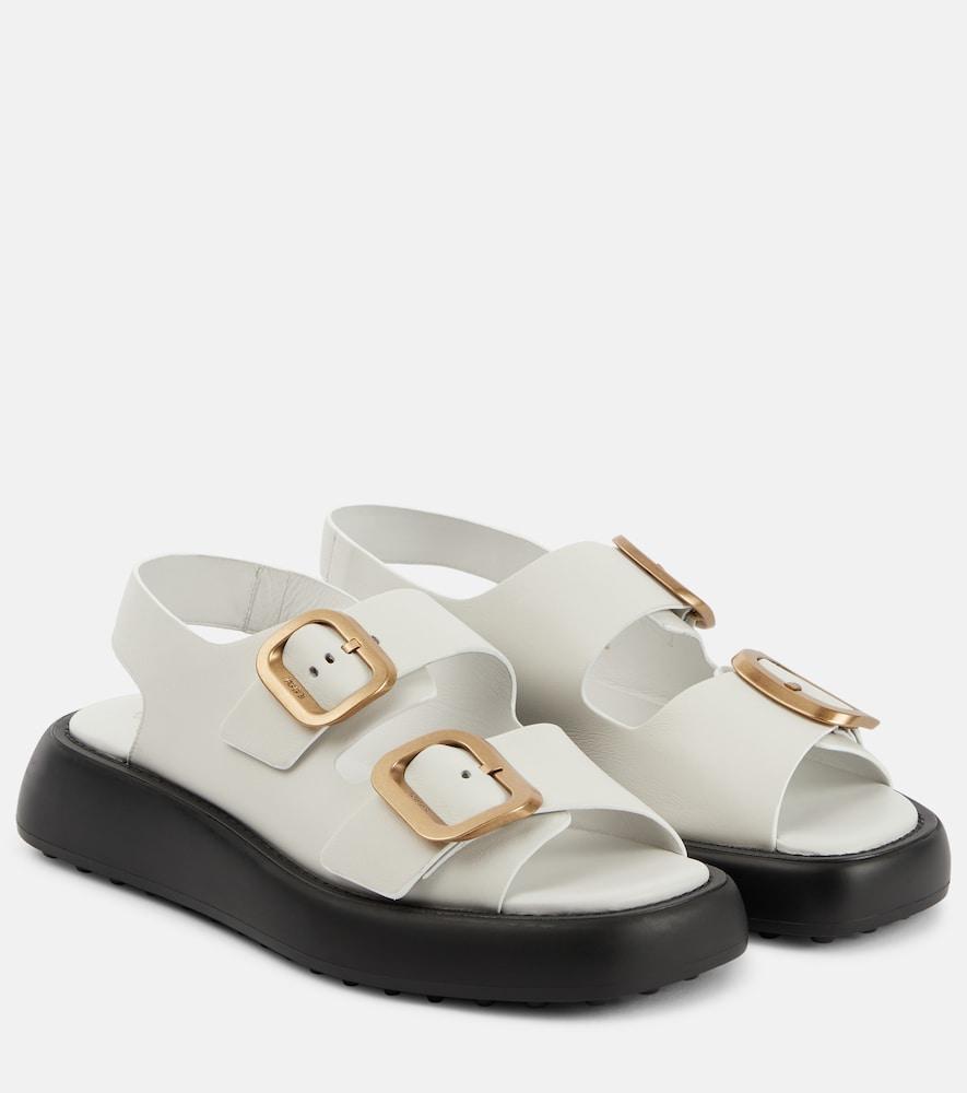 tod's gomma leather sandals