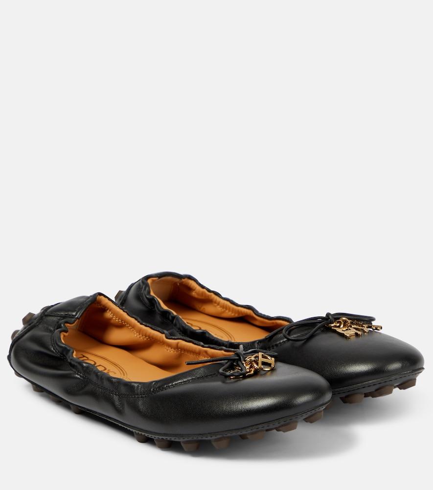 tod's gommino leather ballet flats