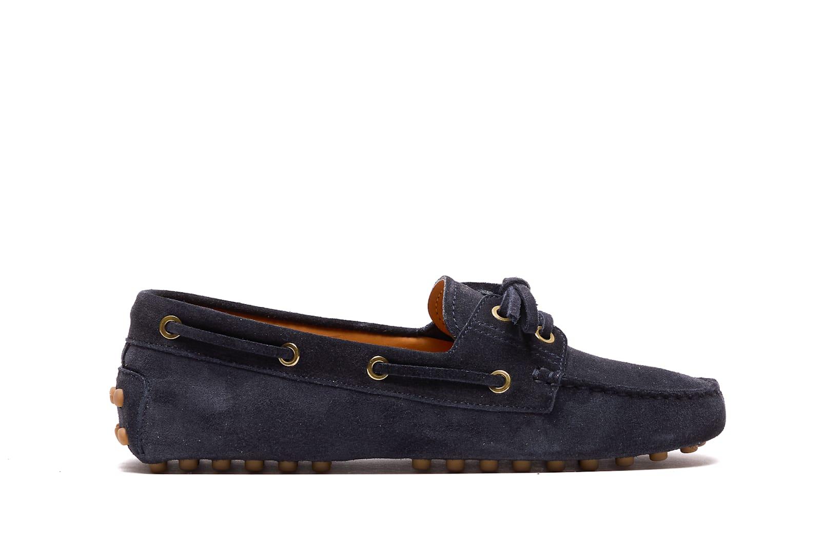tod's gommino suede boat loafers