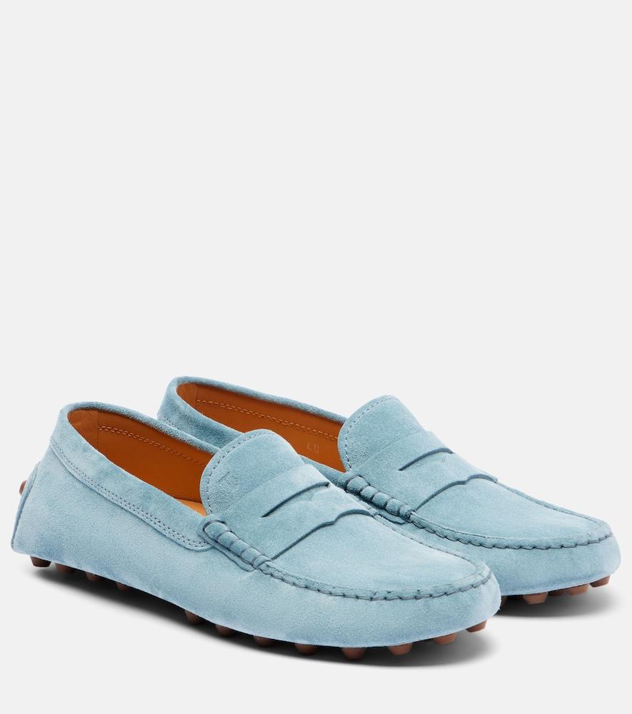 tod's gommino suede penny loafers