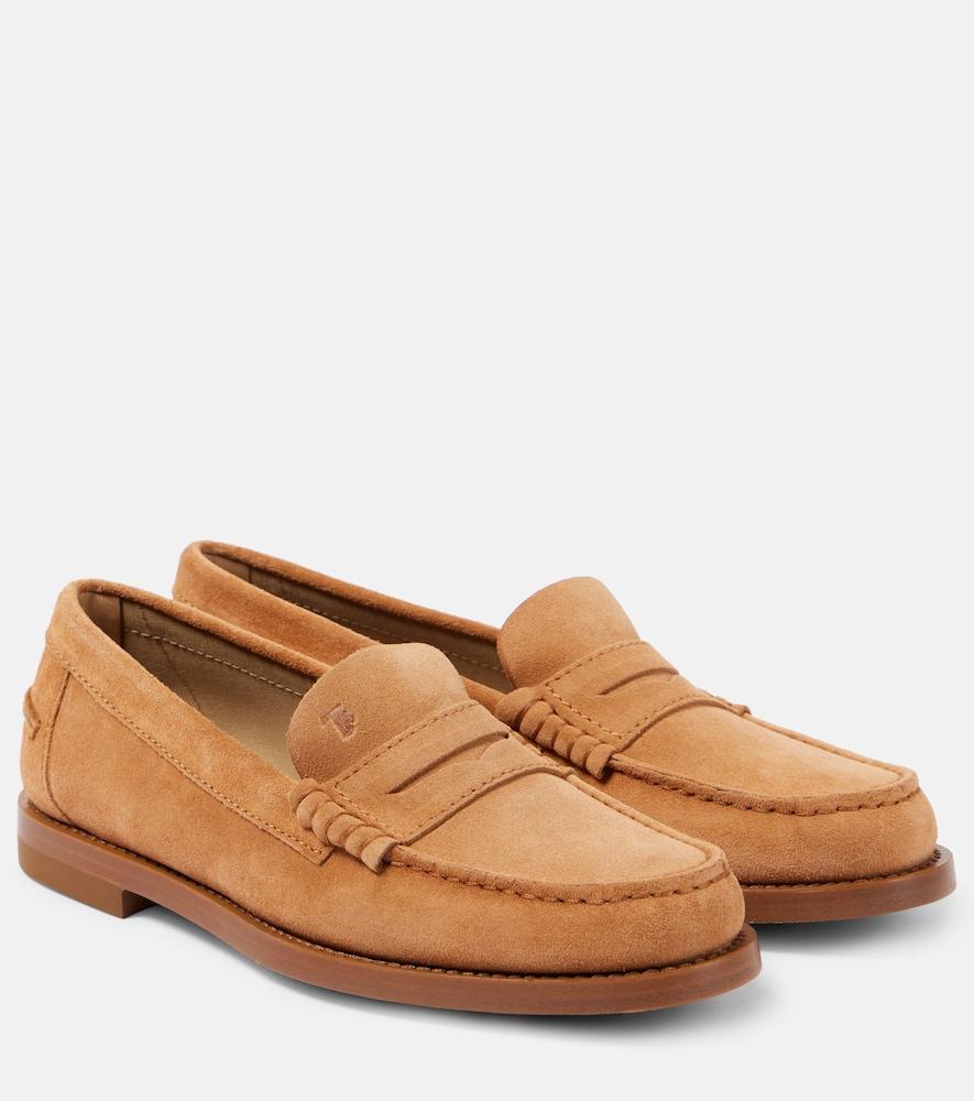 tod's gommino suede penny loafers