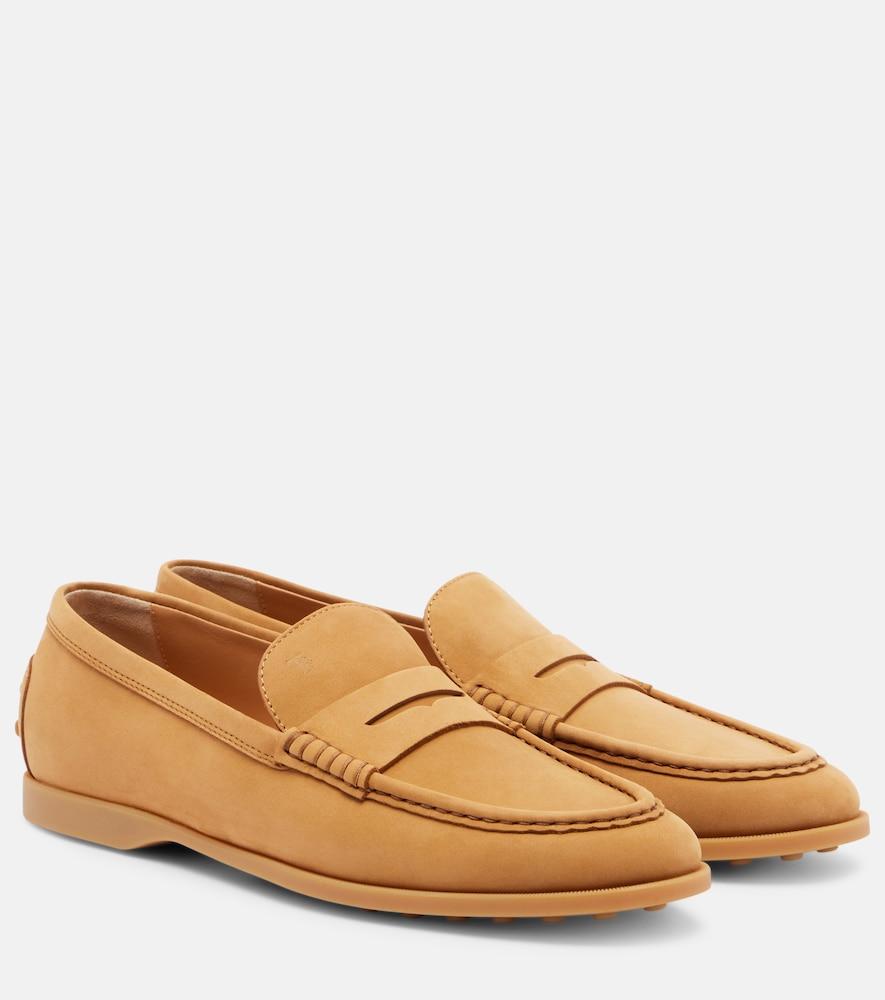 tod's gommino suede penny loafers