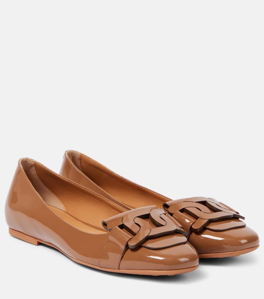 tod's kate patent leather ballet flats