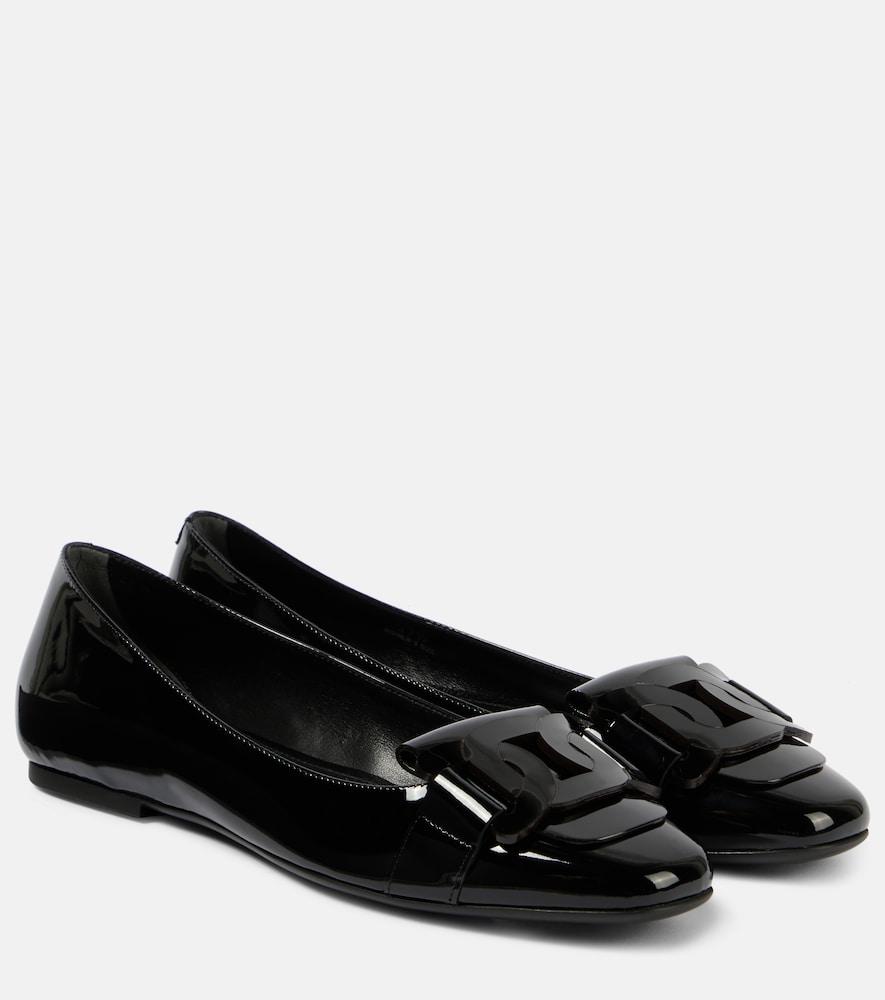 tod's kate patent leather ballet flats