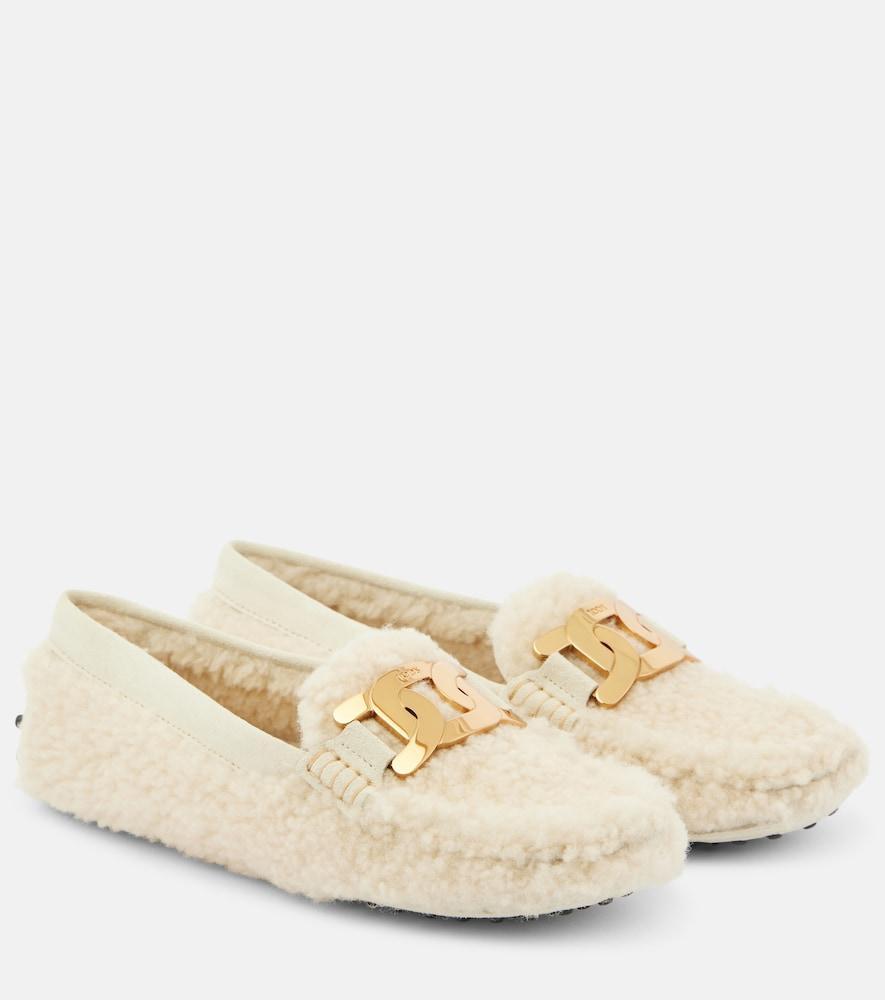 tod's kate shearling loafers
