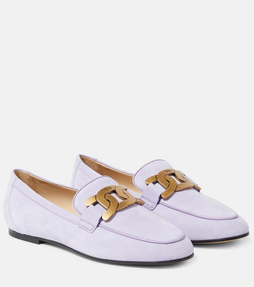 tod's kate suede loafers