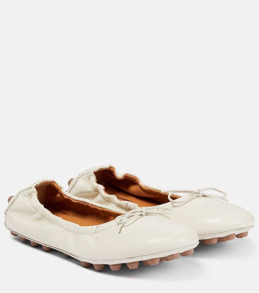 tod's leather ballet flats