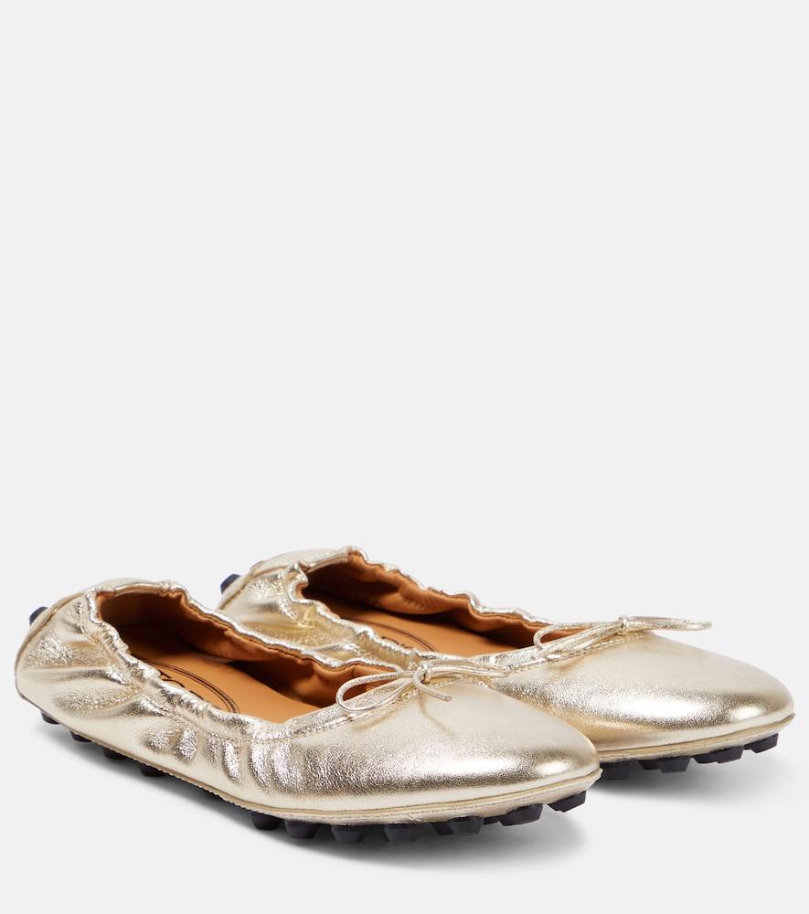 tod's leather ballet flats