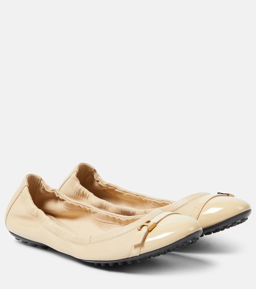 tod's leather ballet flats
