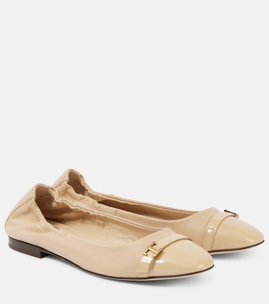 tod's leather ballet flats