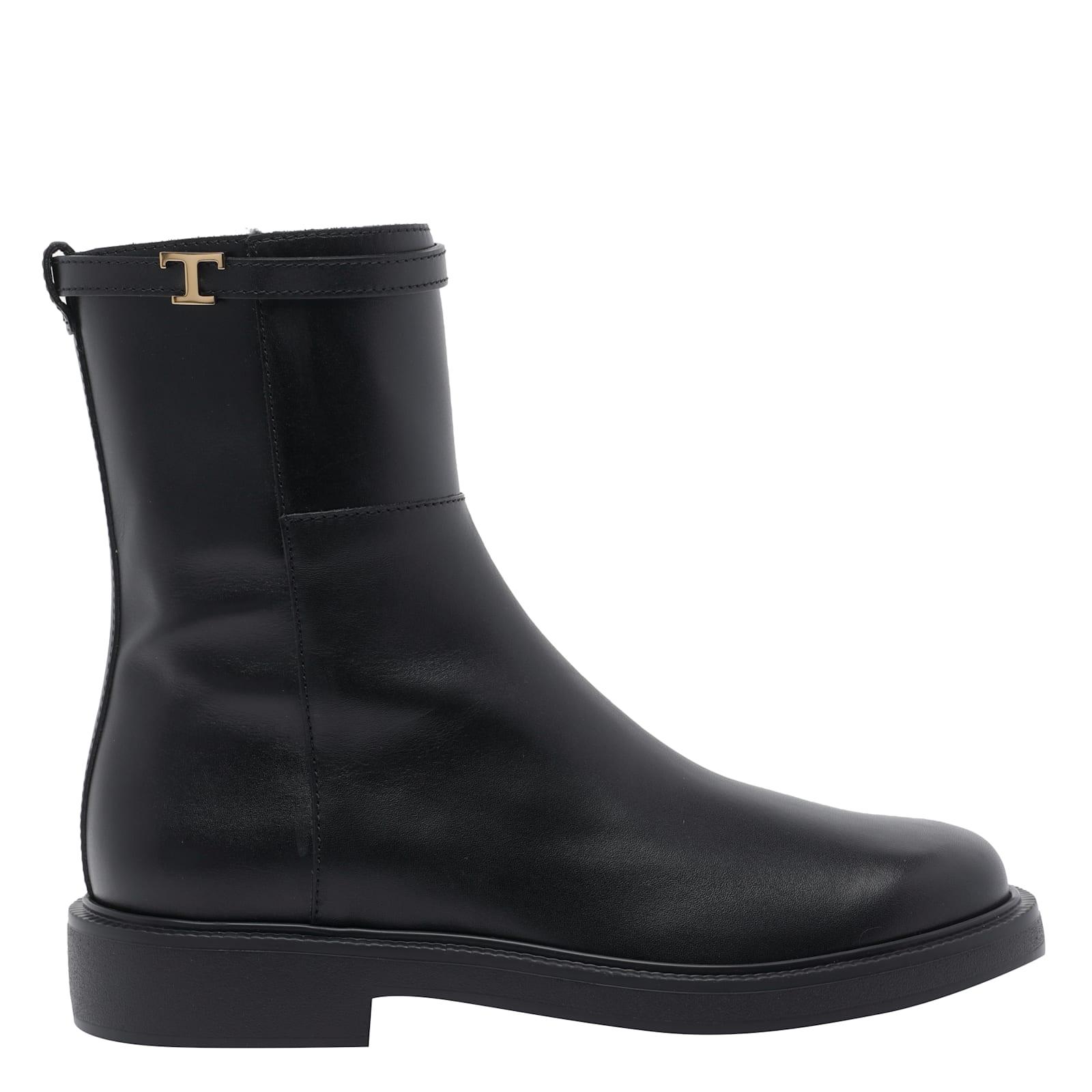 tod's leather booties