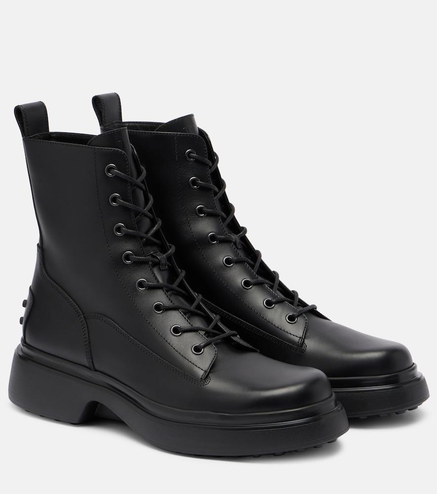 tod's leather combat boots