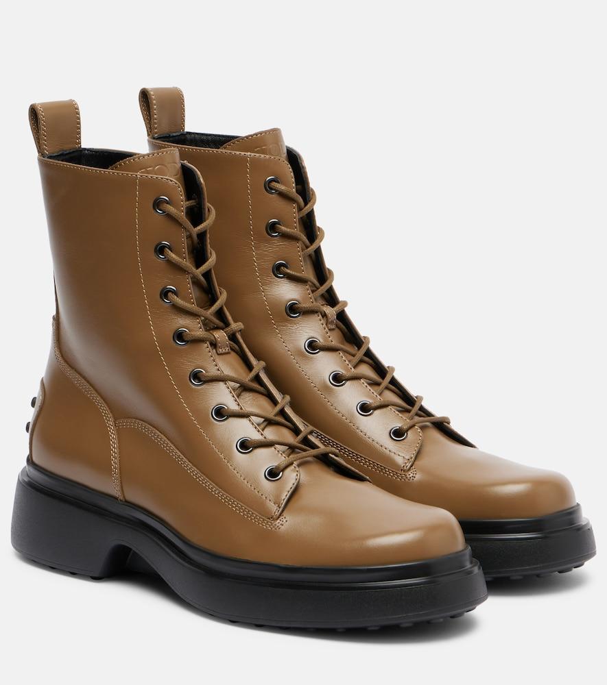 tod's leather combat boots