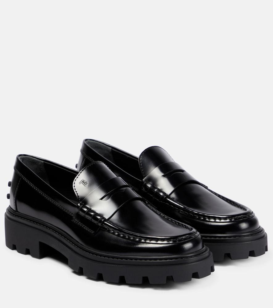 tod's leather loafers