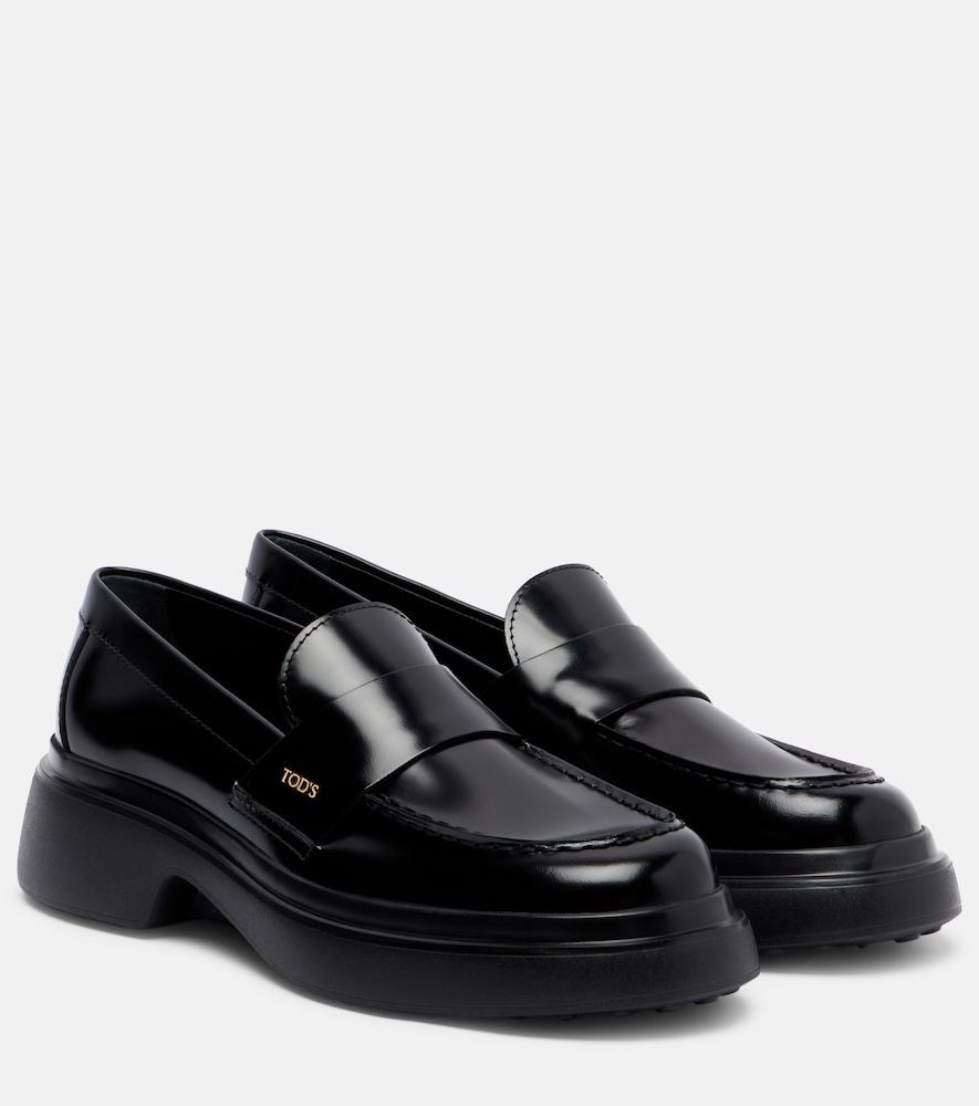 tod's leather loafers