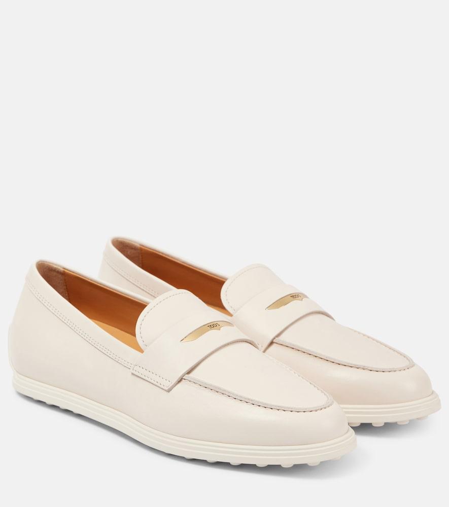 tod's leather loafers