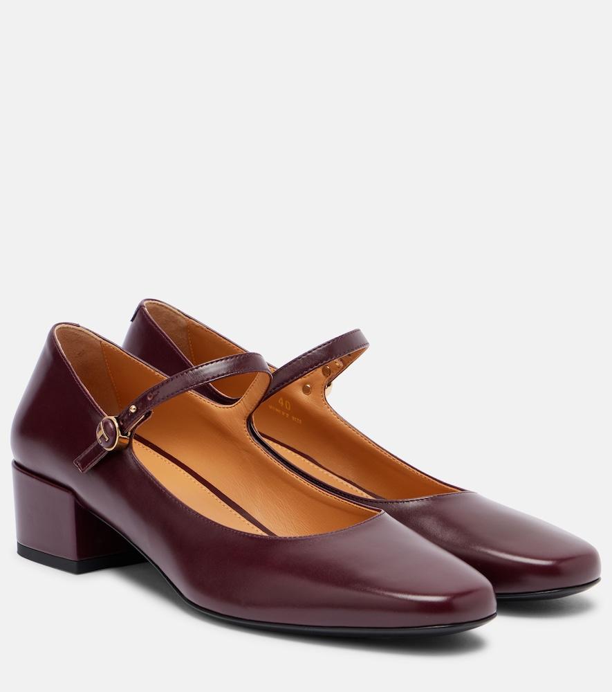 tod's leather mary jane pumps