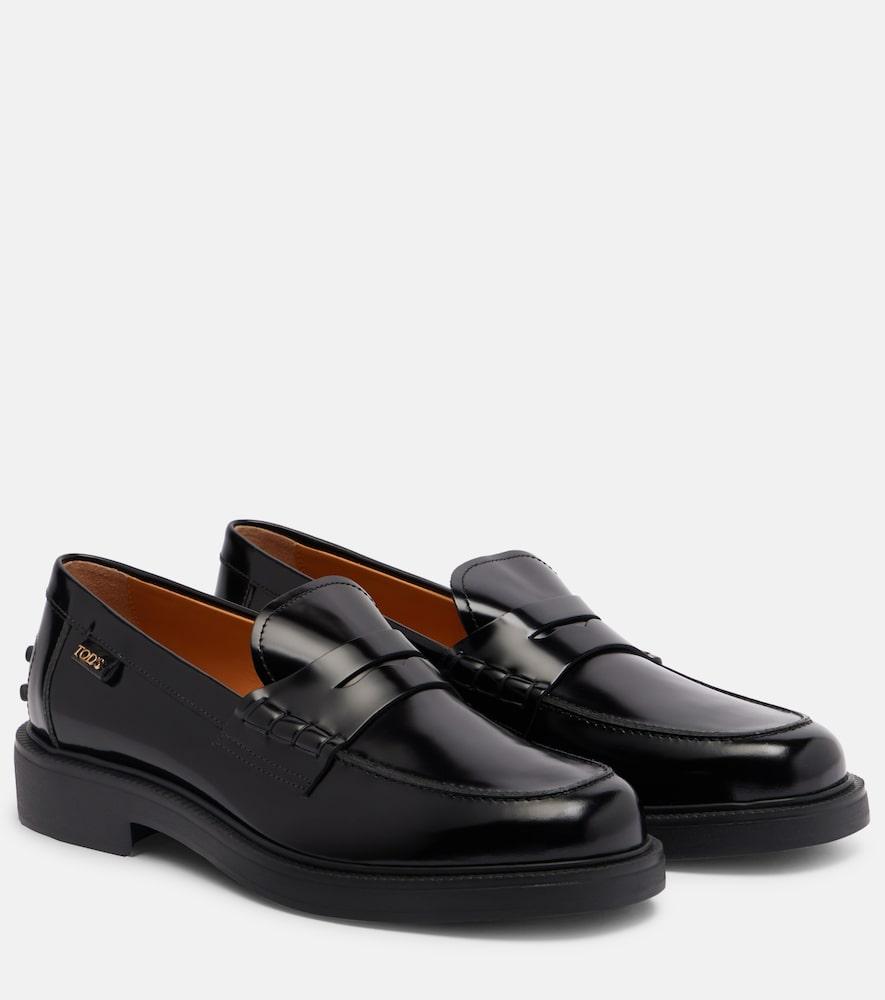 tod's leather penny loafers