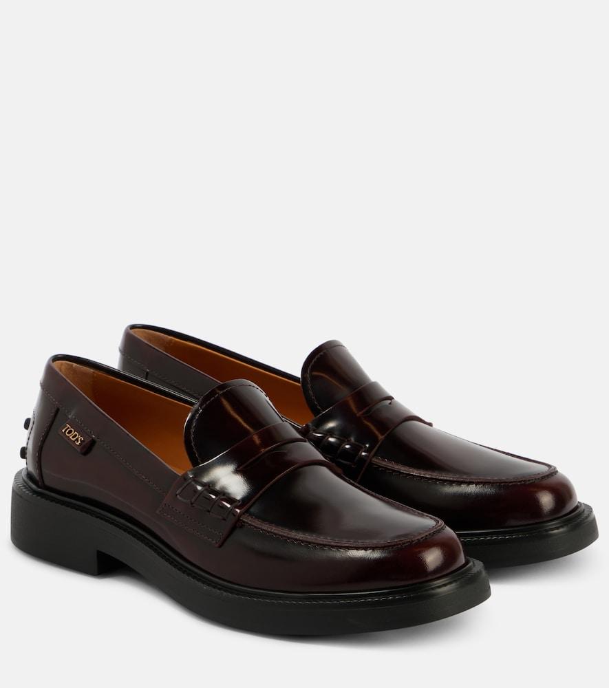 tod's leather penny loafers