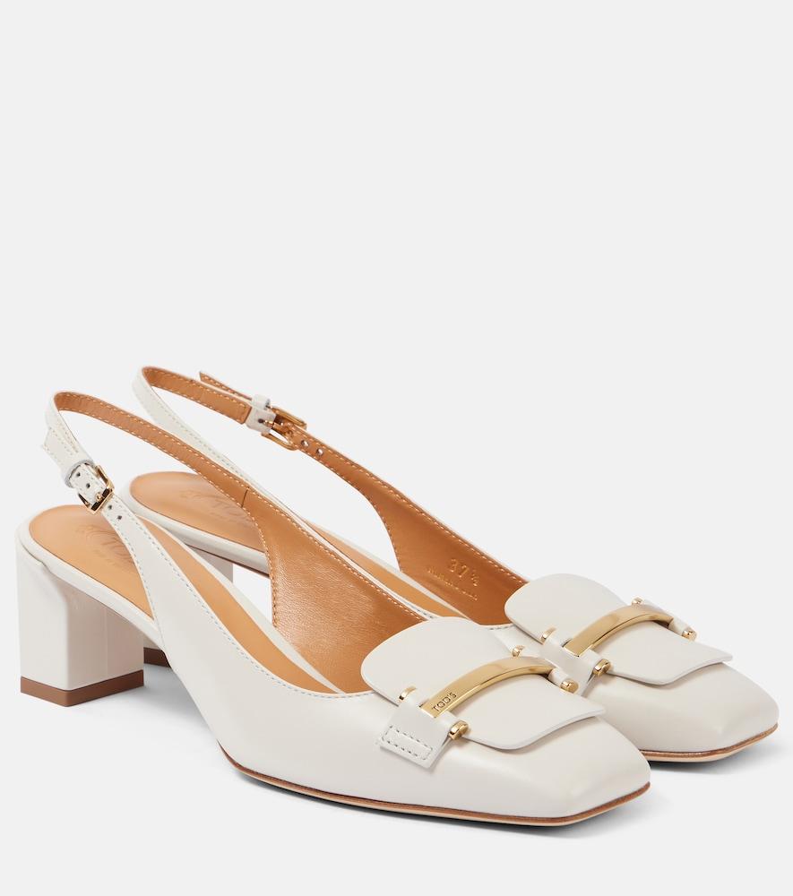 tod's leather slingback pumps