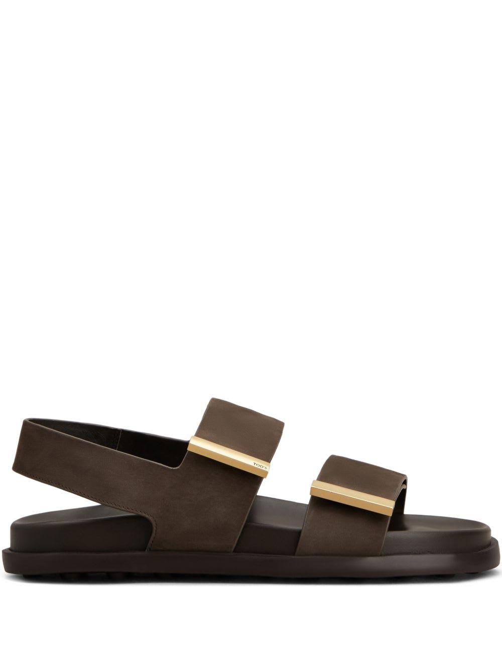 tod's leather slingback sandals