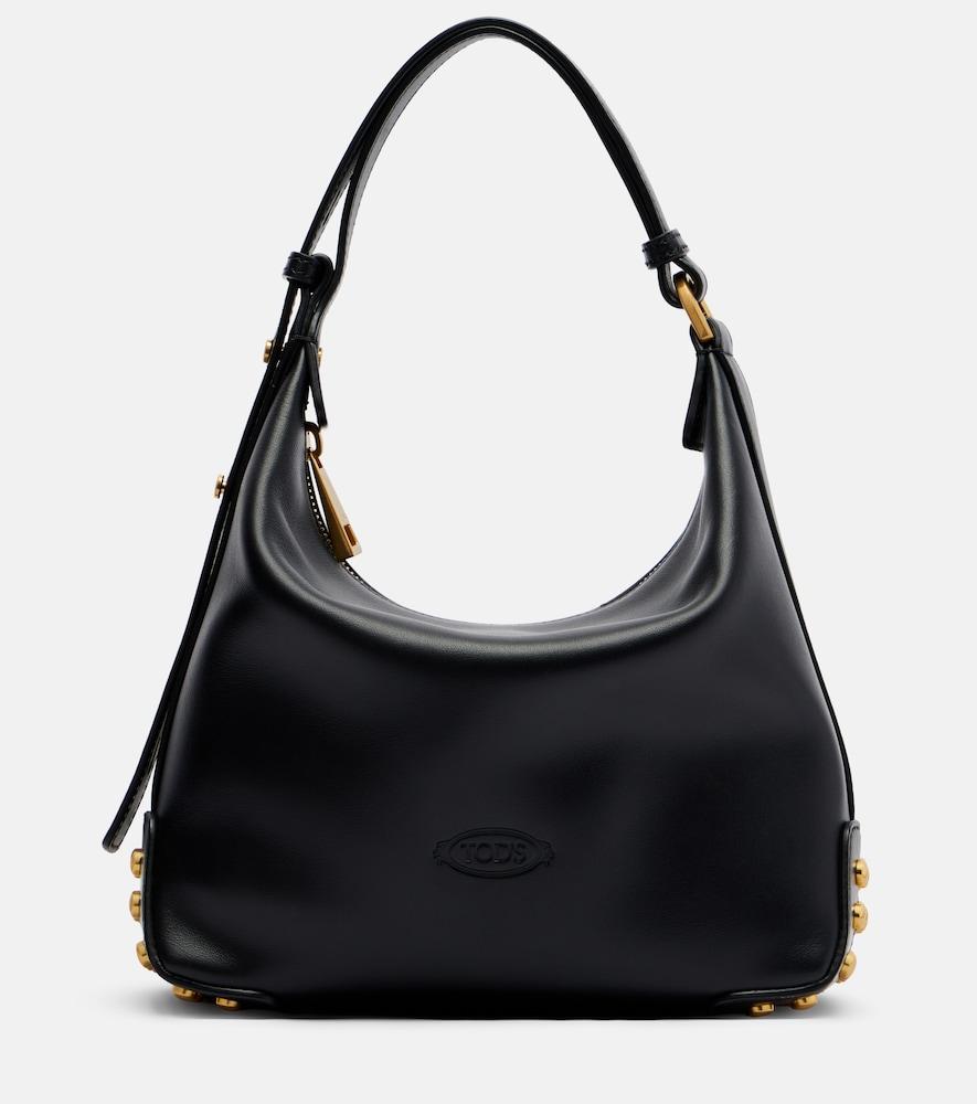 tod's metal dots mini leather shoulder bag