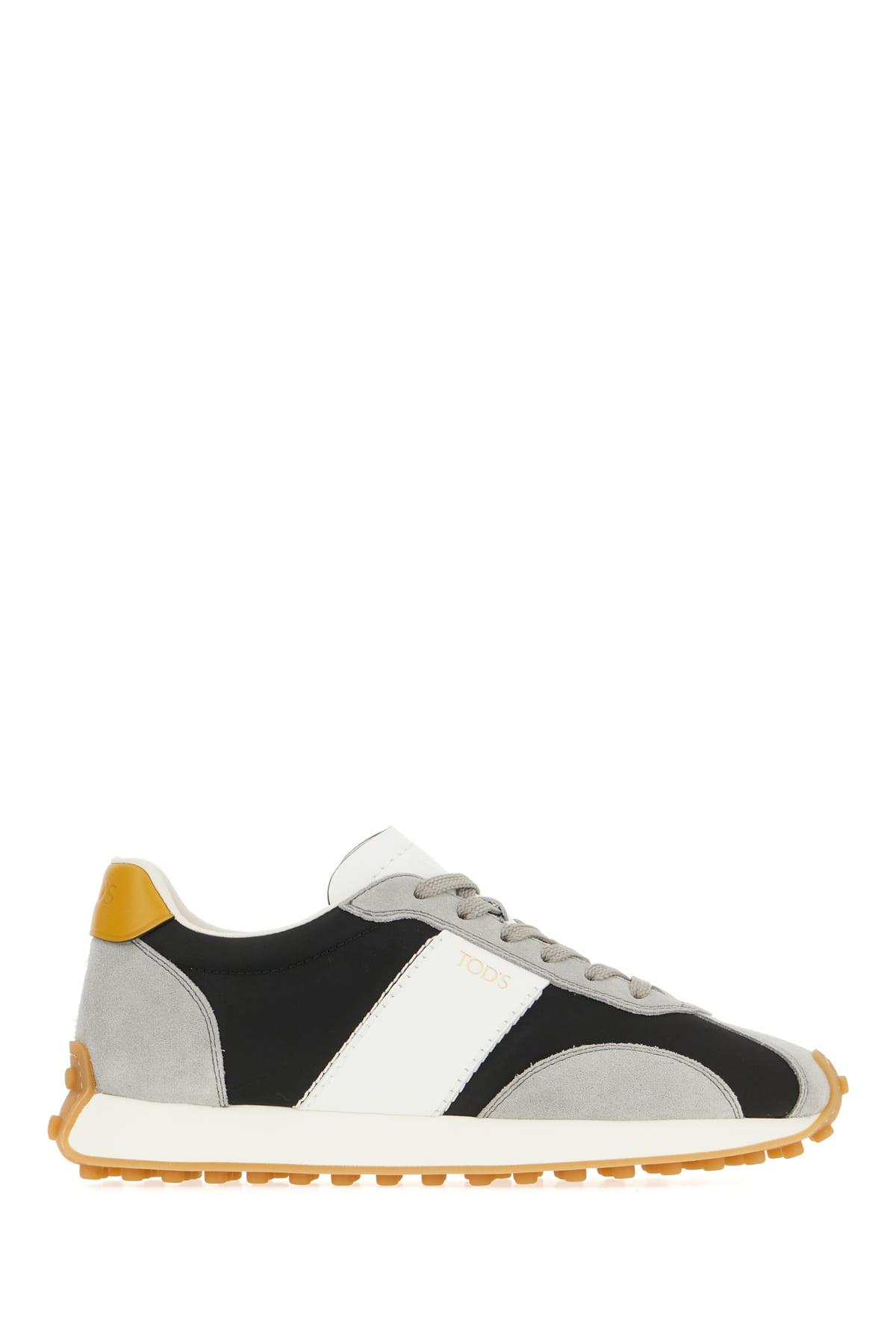 tod's multicolor fabric and suede sneakers