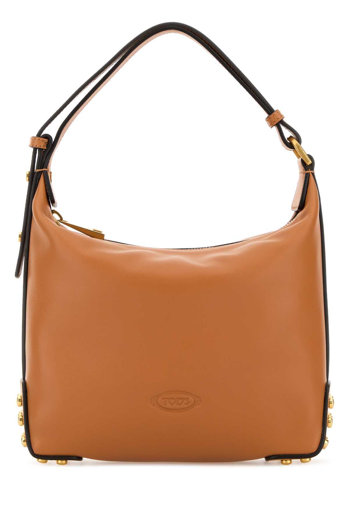tod's orange leather shoulder bag