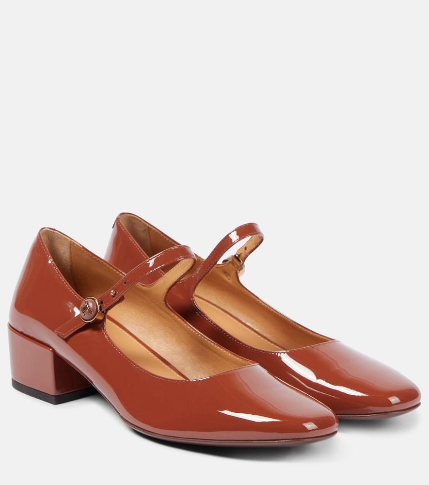 tod's patent leather mary jane pumps
