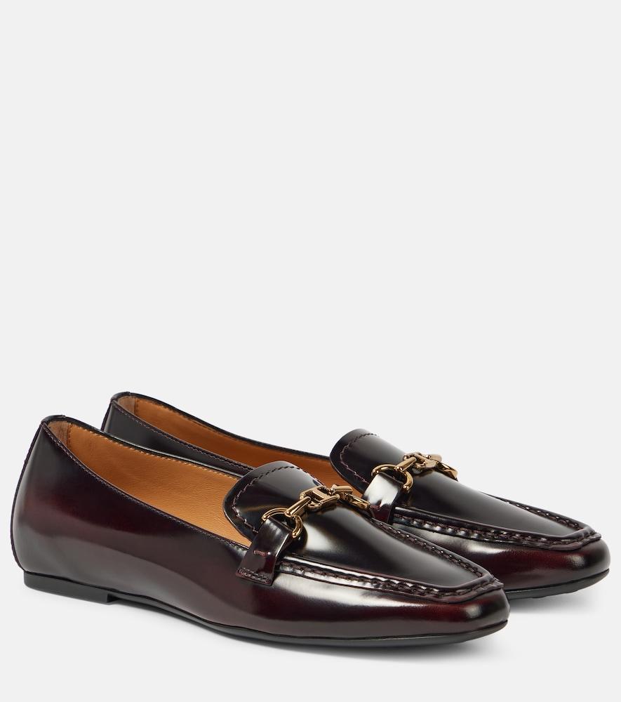 tod's polished leather loafers