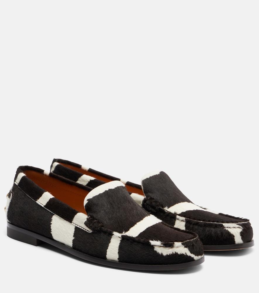tod's printed calf hair loafers