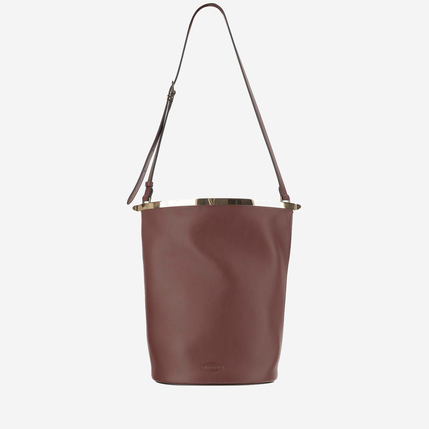 tod's small leather bucket bag